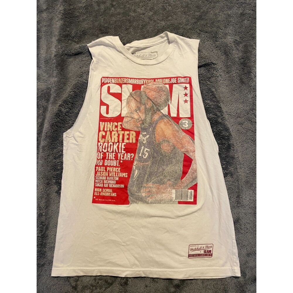 🏀 Vince Carter “Slam” Cutoff Tee – Mitchell & Ness